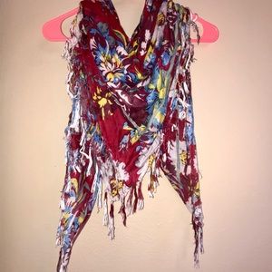 Floral triangle scarf